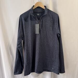 VRST Mens NWT Large Navy Blue Accelerate 1/2 Zip Pullover Active Warm Pockets